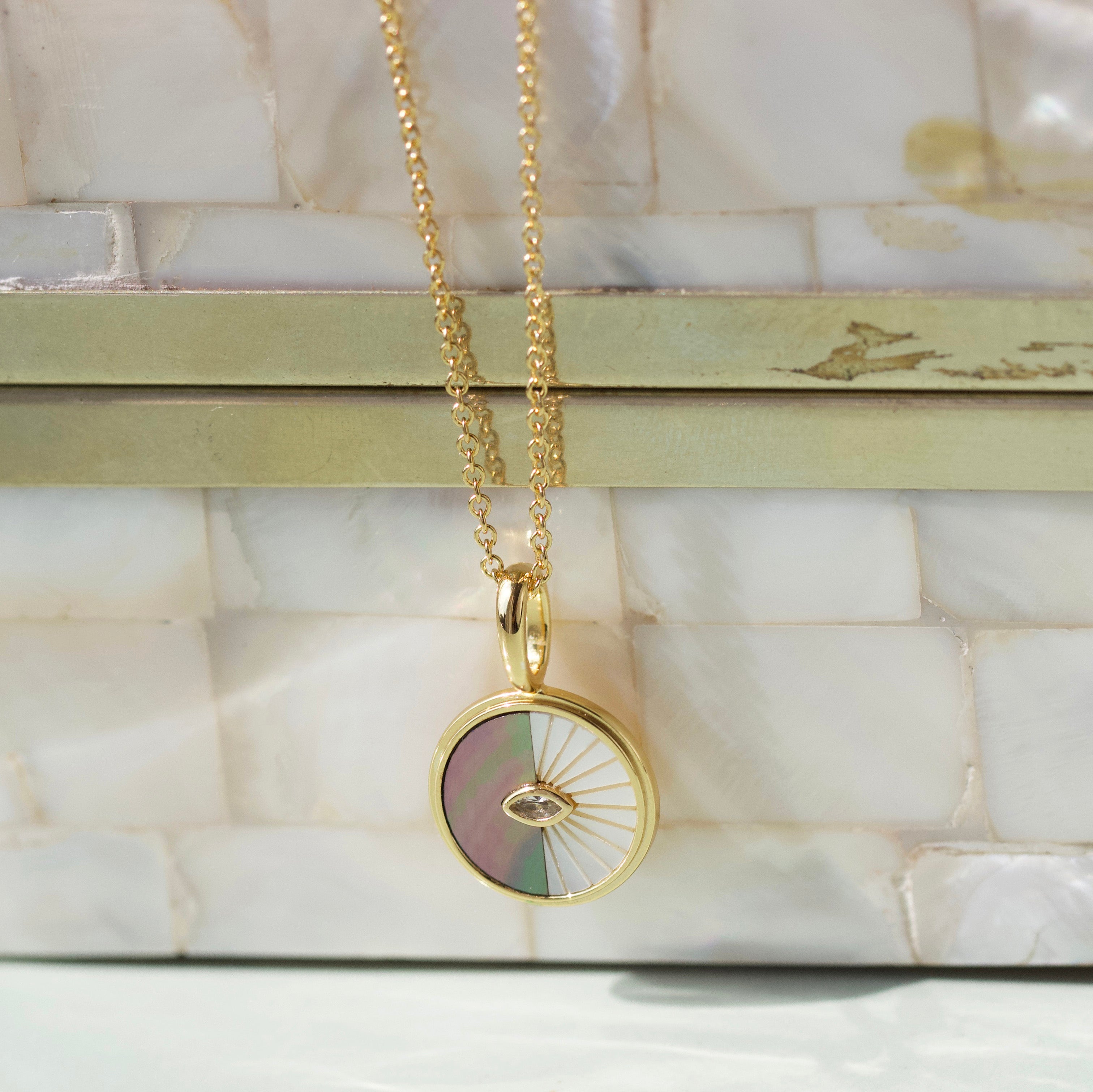 Night & Day Pendant Necklace - Elegant Dual-Tone Jewelry for Women | Perfect for Evening Parties & Daytime Wear | Gift for Her