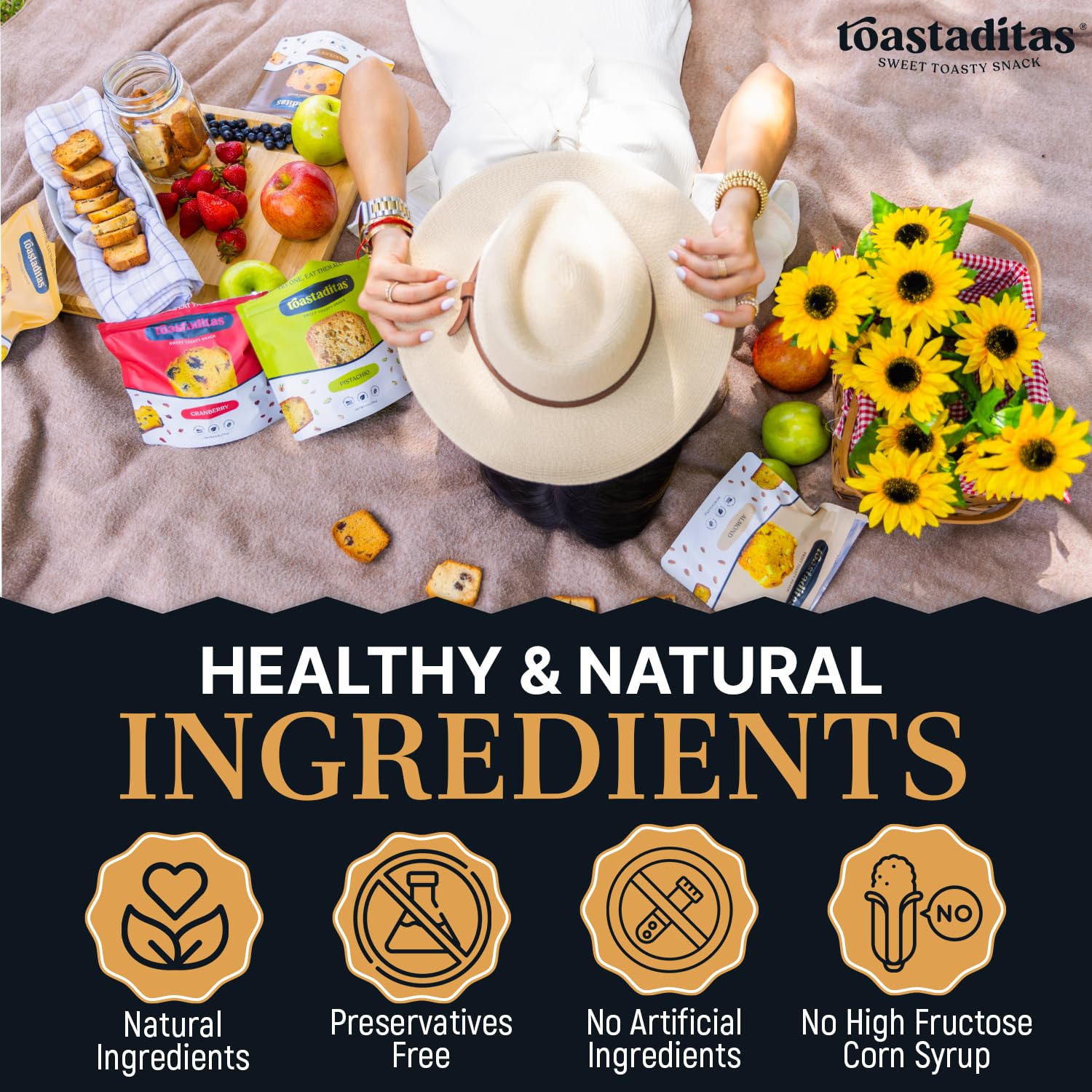 Toastaditas Chocolate Chips Toasted Cookies - 11g Protein, All-Natural Ingredients, No Artificial Flavors | Healthy Snack for Kids & Adults | Perfect for Lunch Boxes, Office Snacks & After-School Treats (3-Pack)