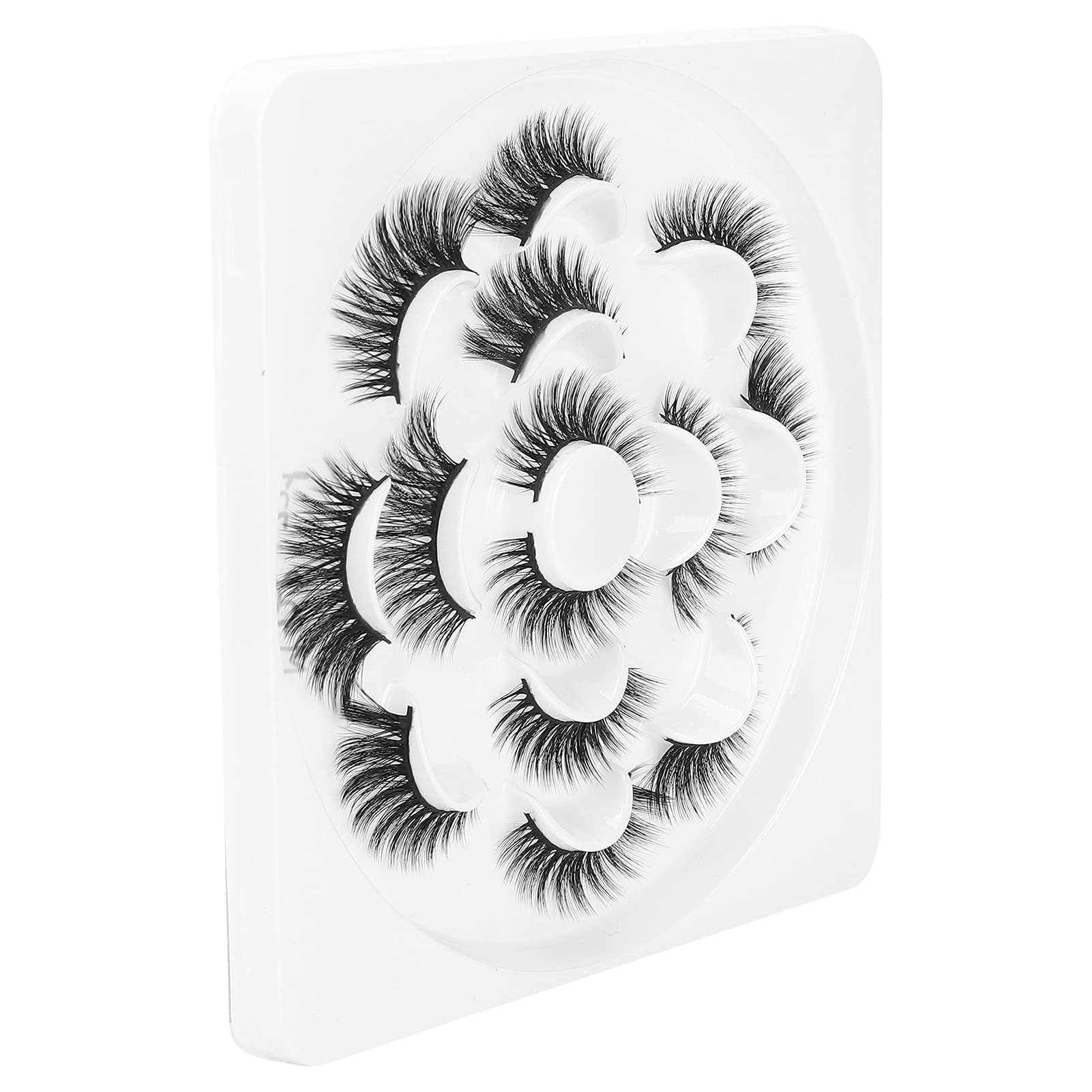 3D Reusable Faux Mink Eyelashes - 7 Pairs Natural Wispy Fluffy Lashes for Volume & Curl | Perfect for Weddings, Parties & Everyday Glamorous Look (M92P)