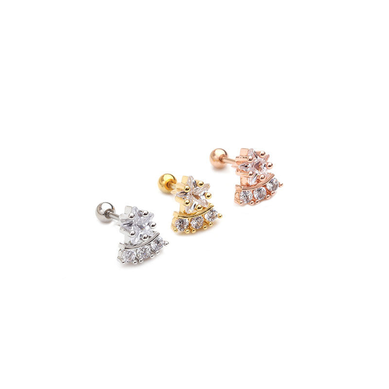 20G Cartilage Tiny Stud Earrings - Dainty Star Stud Earrings for Women | HSPJ1954 | Perfect for Everyday Wear, Parties & Gifts