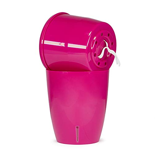 4.9 Inch Self Watering Orchid Pot with Wick System - Violet Decorative Planter for Orchids | Excellent Aeration, Drainage & Water Level Indicator | Perfect for Home, Office & Indoor Gardening