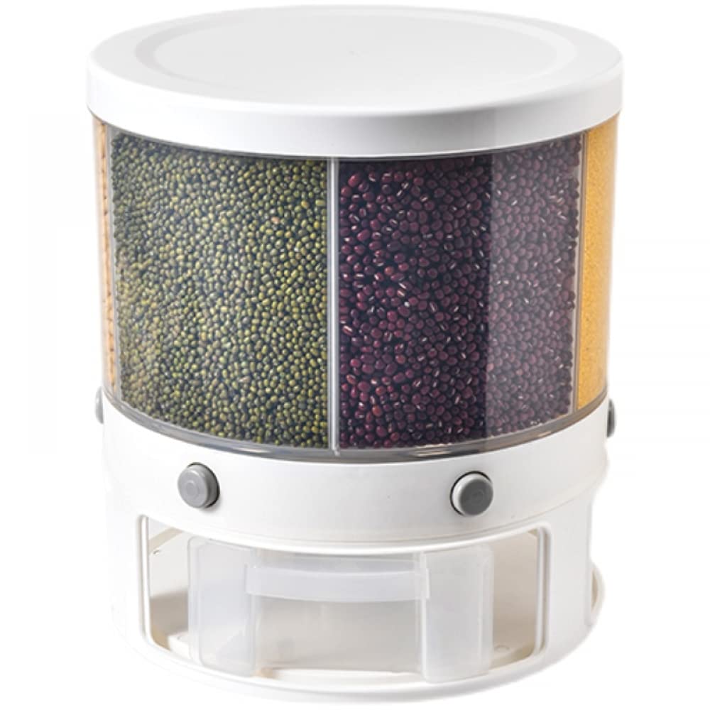Airtight Rice Storage Container with Automatic Dispenser - 5lb/10lb/20lb Grain Bin for Kitchen, Pantry & Bulk Food Storage | Perfect for Rice, Flour, Sugar & Dry Goods Organization