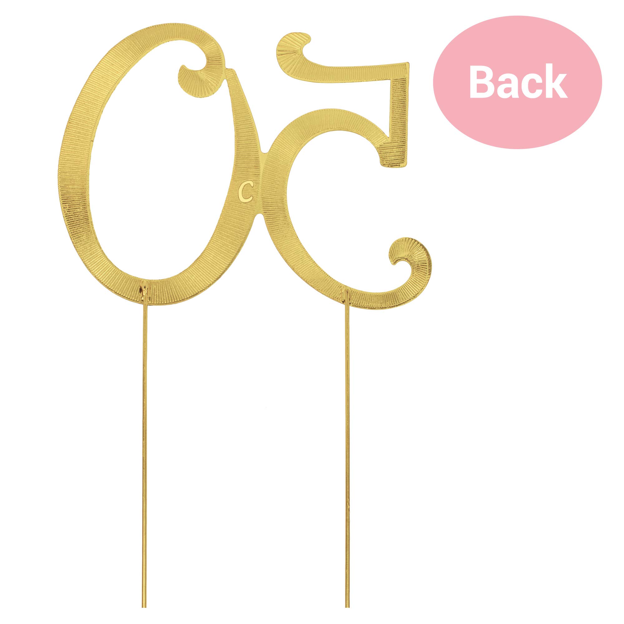 50th Birthday Cake Topper - Premium Gold Metal with Sparkly Rhinestones - Elegant Golden Anniversary Party Decoration & Centerpiece - Comes in Protective Box - Perfect for Milestone Celebrations & Wedding Anniversaries