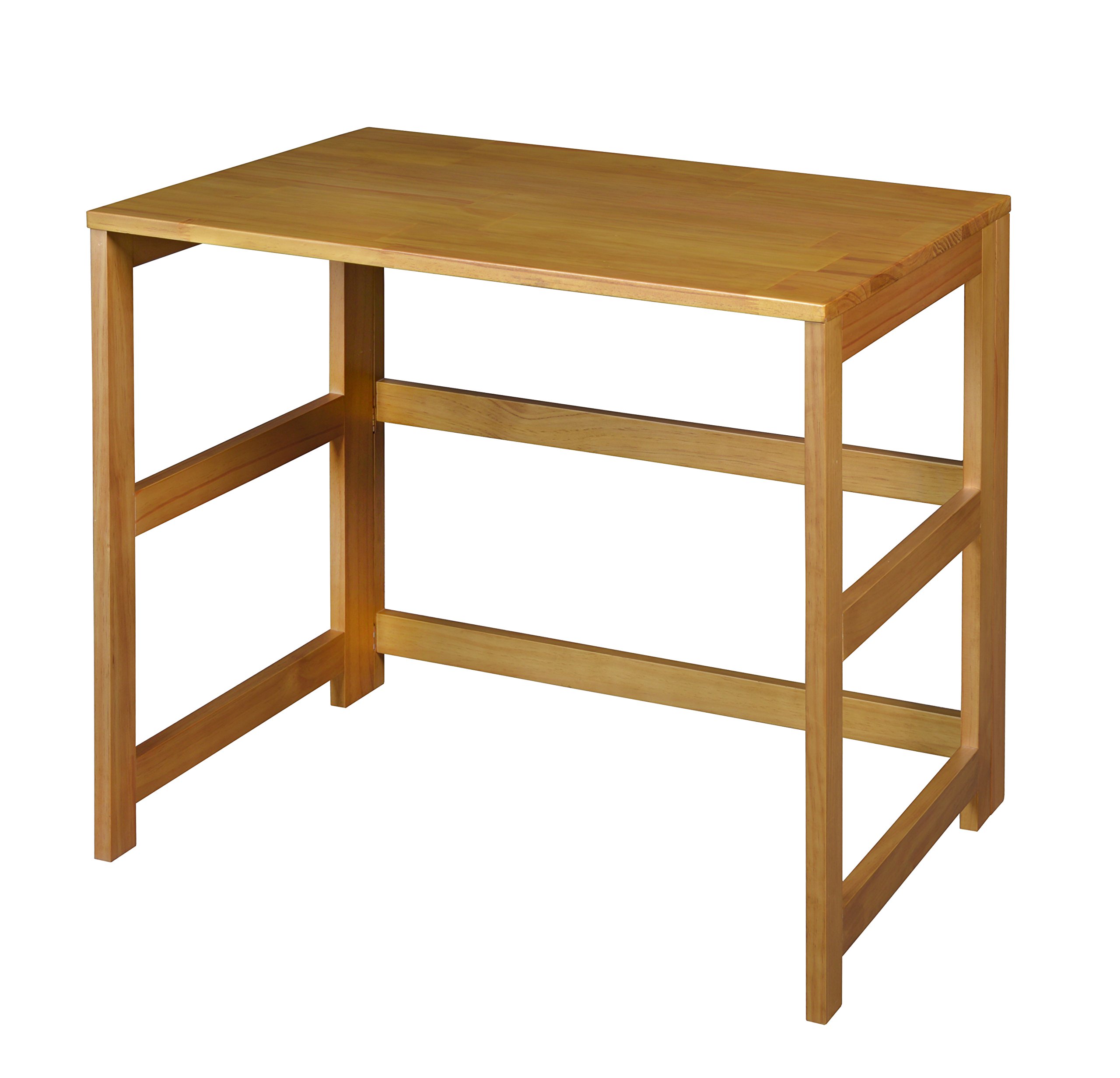 Regency 31-inch Flip Flop Folding Desk - Medium Oak Finish, Space-Saving Home Office Desk for Small Spaces, Dorm Room or Studio Apartment