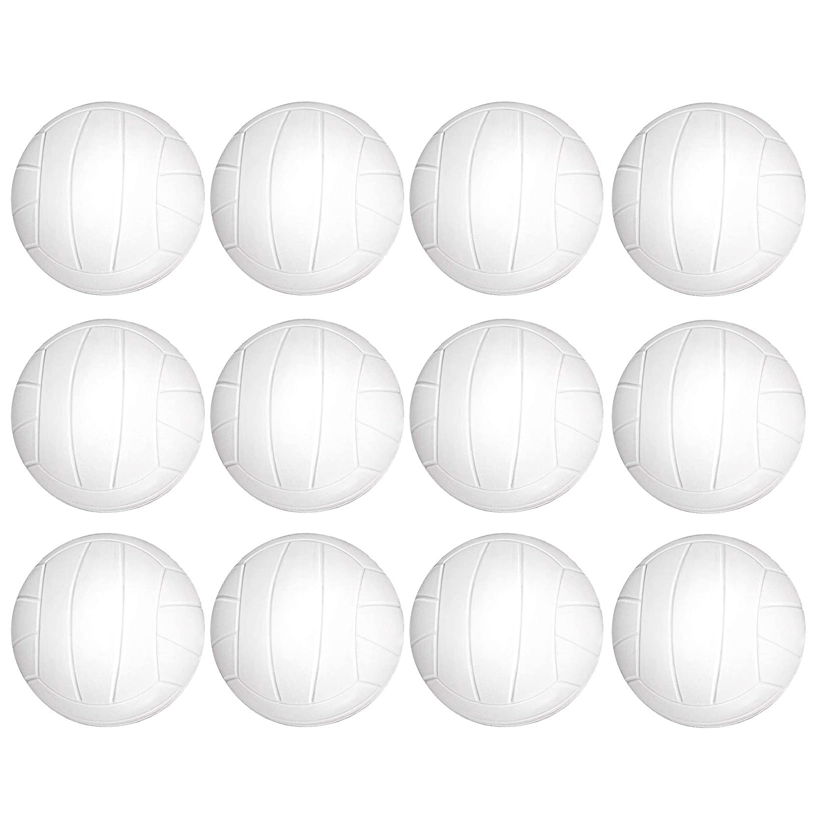 12 Pack Mini Sports Stress Balls - Baseball, Basketball, Soccer, Volleyball Squeeze Toys | Anti-Stress Foam Balls for Kids Party Favors, School Carnival Prizes & Office Desk Relaxation | Perfect for Stress Relief, Classroom Rewards and Birthday Goodie Bags