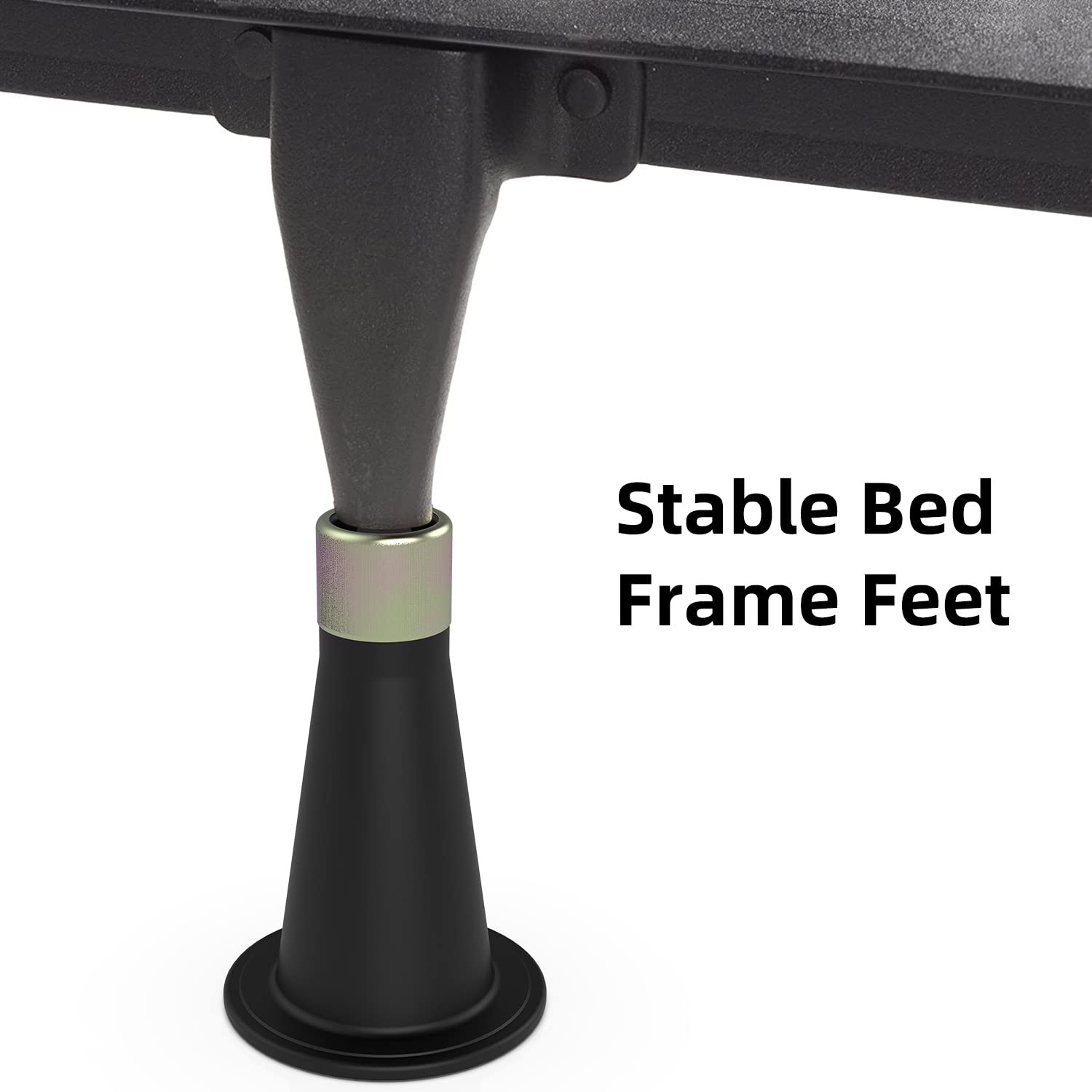 6 Pcs Heavy Duty Bed Frame Risers - Replace Wheels, Prevent Sliding, Plastic Reinforced Leg Extenders for Standard Bed Feet | Perfect for Adjustable Height, Floor Protection & Bedroom Organization