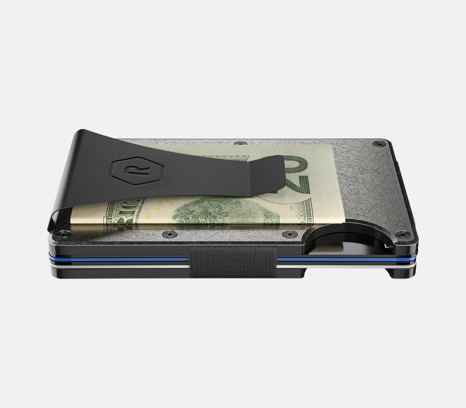 Ridge Wallet - Stonewashed Titanium Slim Minimalist RFID Blocking Front Pocket Wallet for Men | Perfect for Everyday Carry, Travel & Gifts