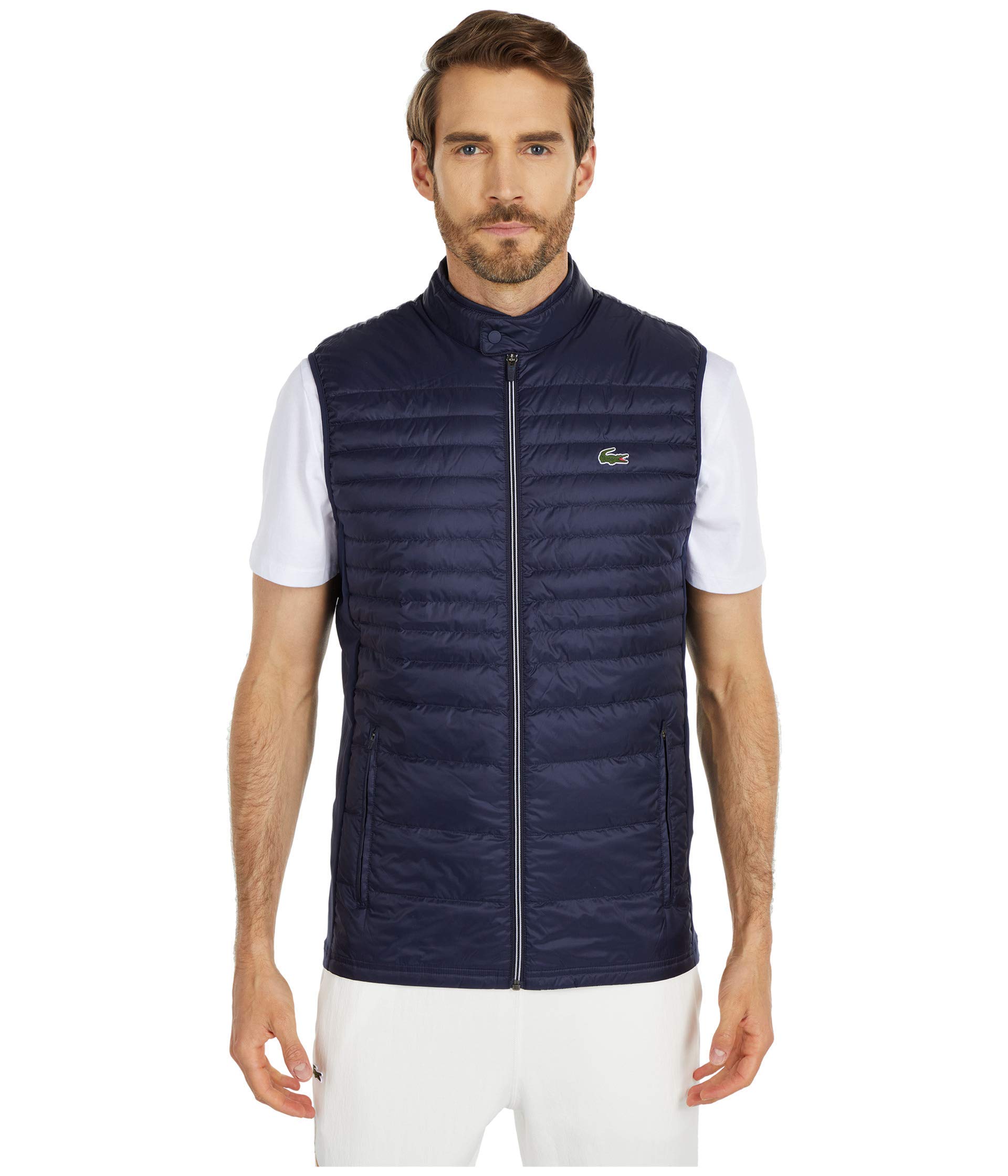 Lacoste Men's Sport Padded Golf Vest - Lightweight Warm Winter Jacket for Golfing, Running & Outdoor Activities
