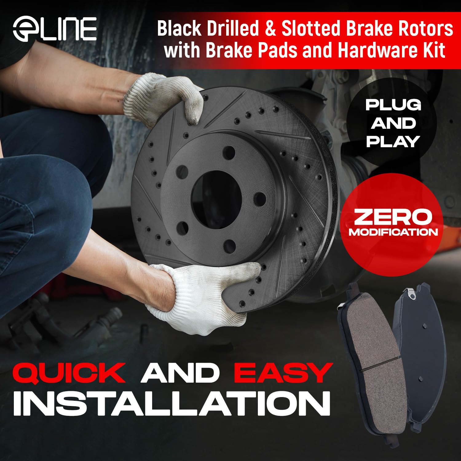R1 Concepts Premium Front Brake Kit - Ceramic Brake Pads & Rotors for 1990-1993 Toyota Celica | High-Performance Braking System | Perfect for Daily Commuting, City Driving & Highway Safety