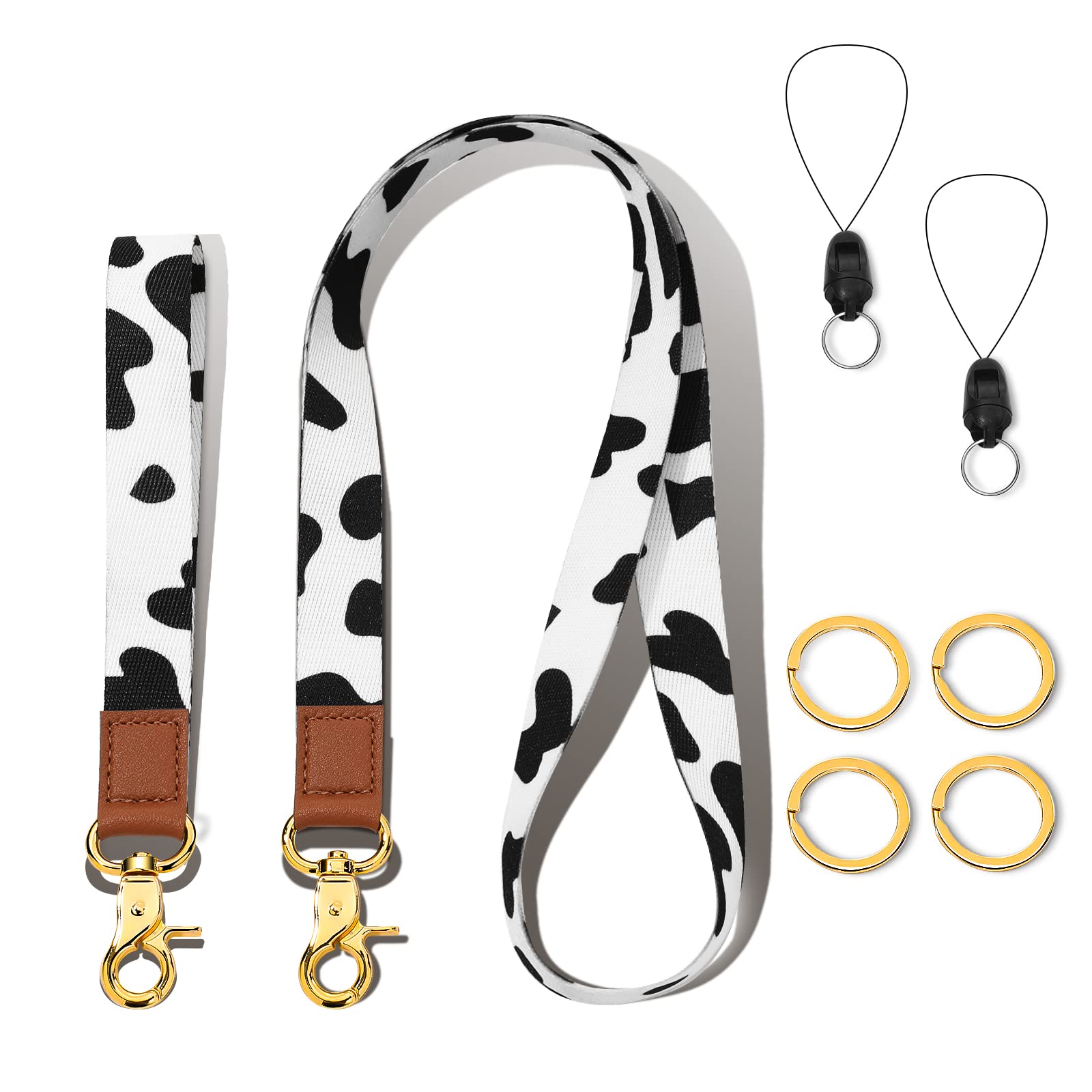 8 Pcs Detachable Lanyards for Keys - Neck & Wrist Strap for Men & Women | Office, Gym, Travel
