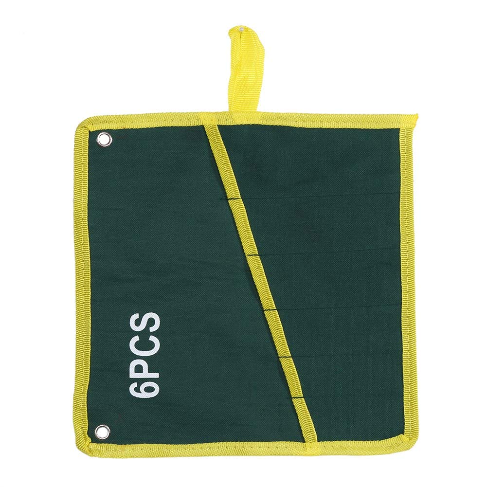 1Pcs Durable Tool Pouch with 6 Pockets - Heavy Duty Wrench Storage Organizer Bag for Electricians, Plumbers & DIY Projects - Perfect for Workshop, Garage & Job Site Use