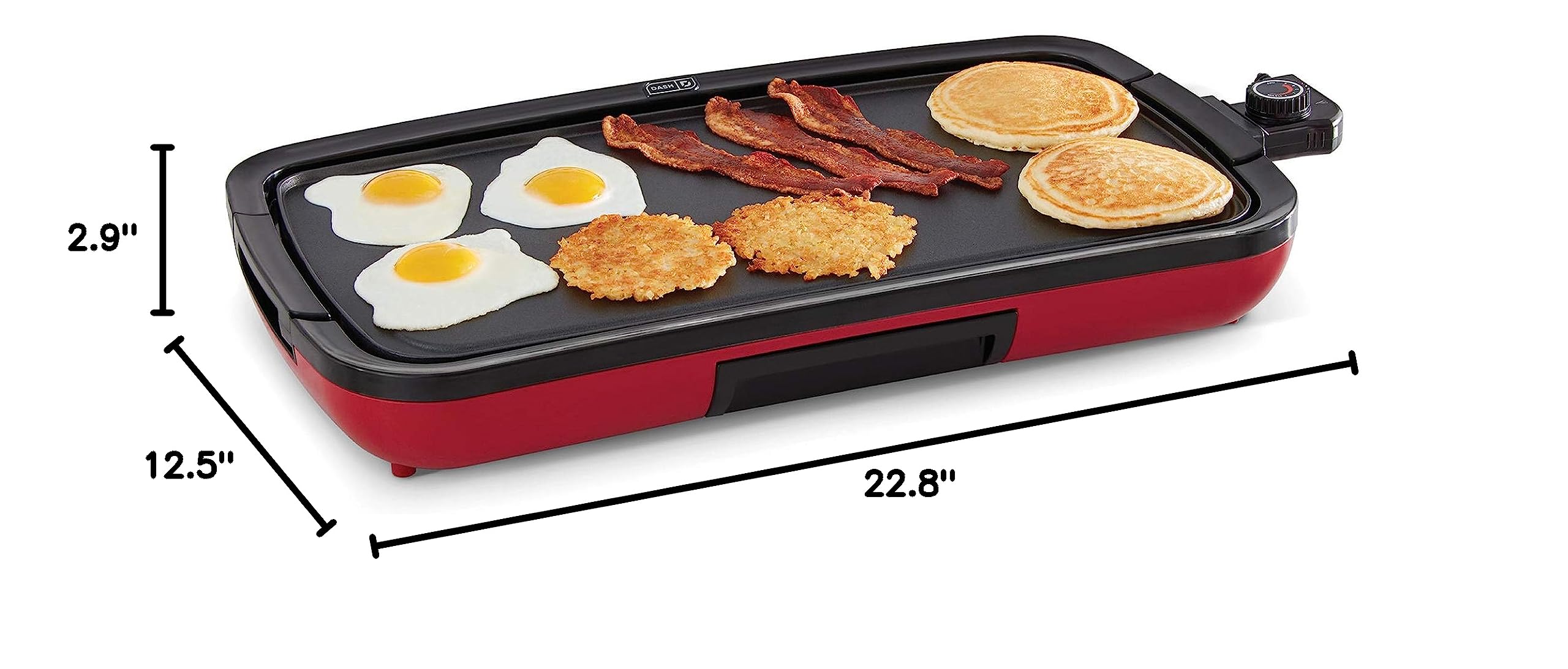 DASH Deluxe 1500-Watt Electric Griddle with Removable Nonstick Cooking Plate - 20