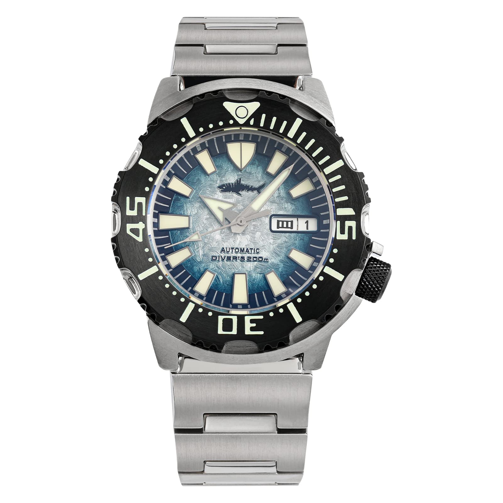 Heimdallr Men's NH36A Automatic Diving Watch - 200M Water Resistant, Sapphire Crystal, Luminous Dial, 316L Stainless Steel Bracelet (V2) - Perfect for Scuba Diving, Swimming & Outdoor Adventures