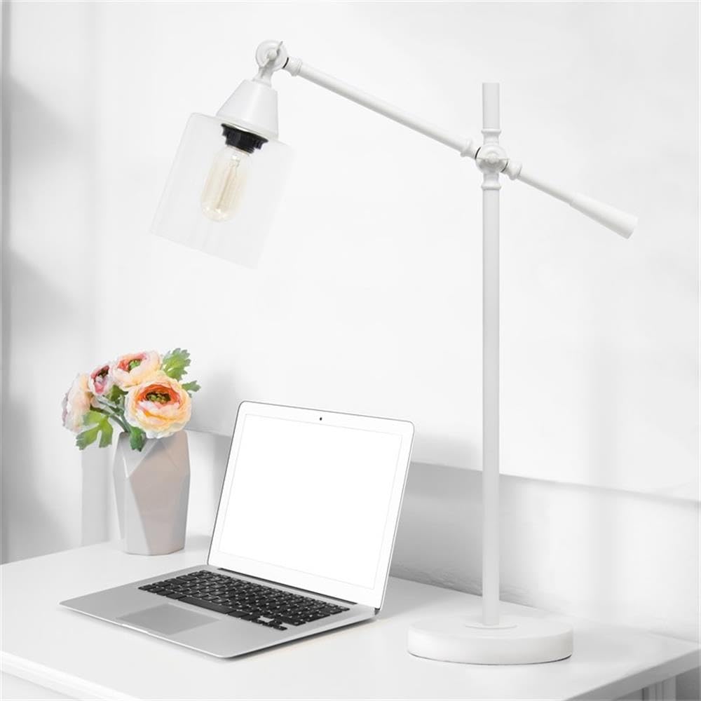 Adjustable White Desk Lamp for Home & Office Study