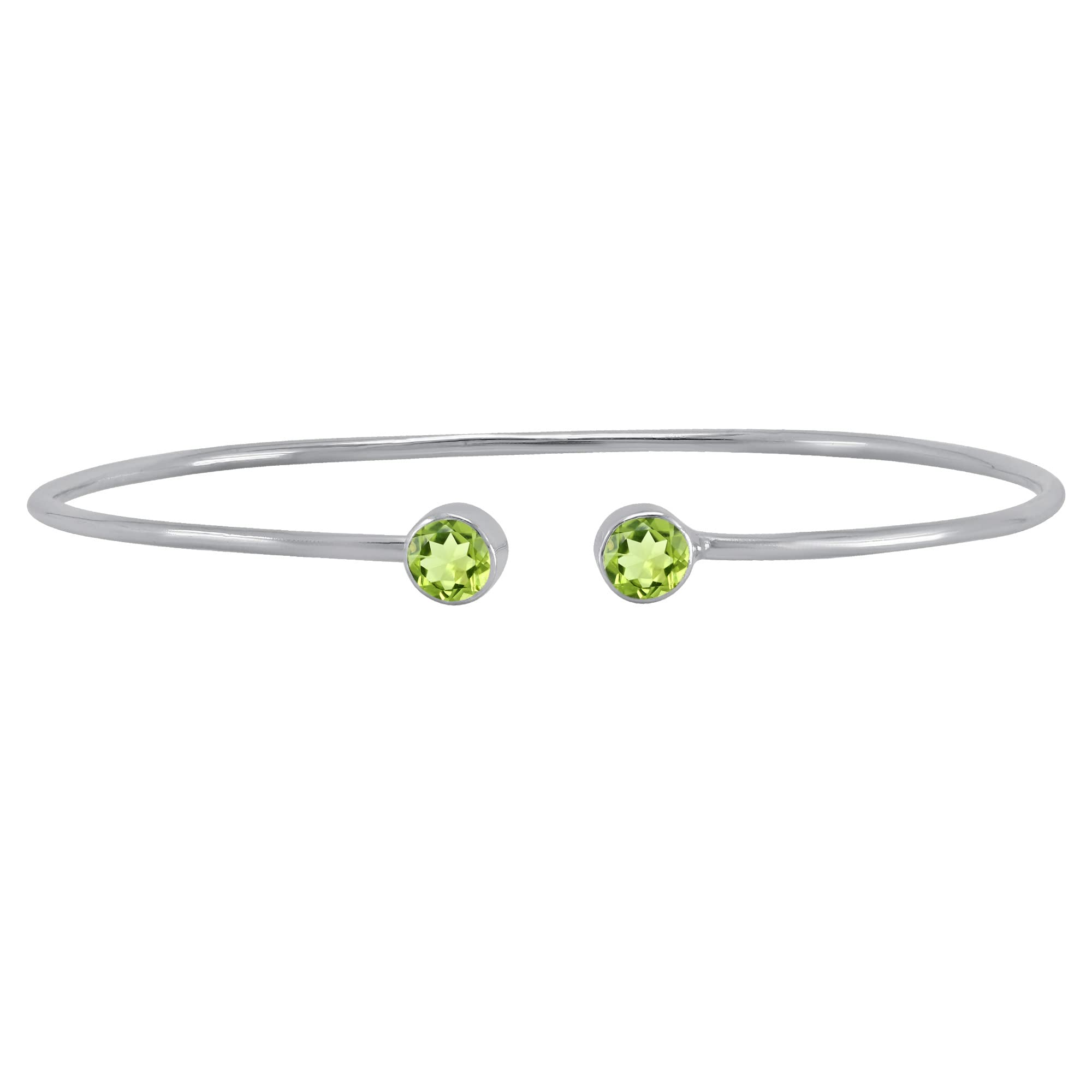 TISHAVI 925 Sterling Silver Bangles for Women - Elegant Stone Bangle Bracelets | Perfect for Weddings, Parties & Everyday Wear