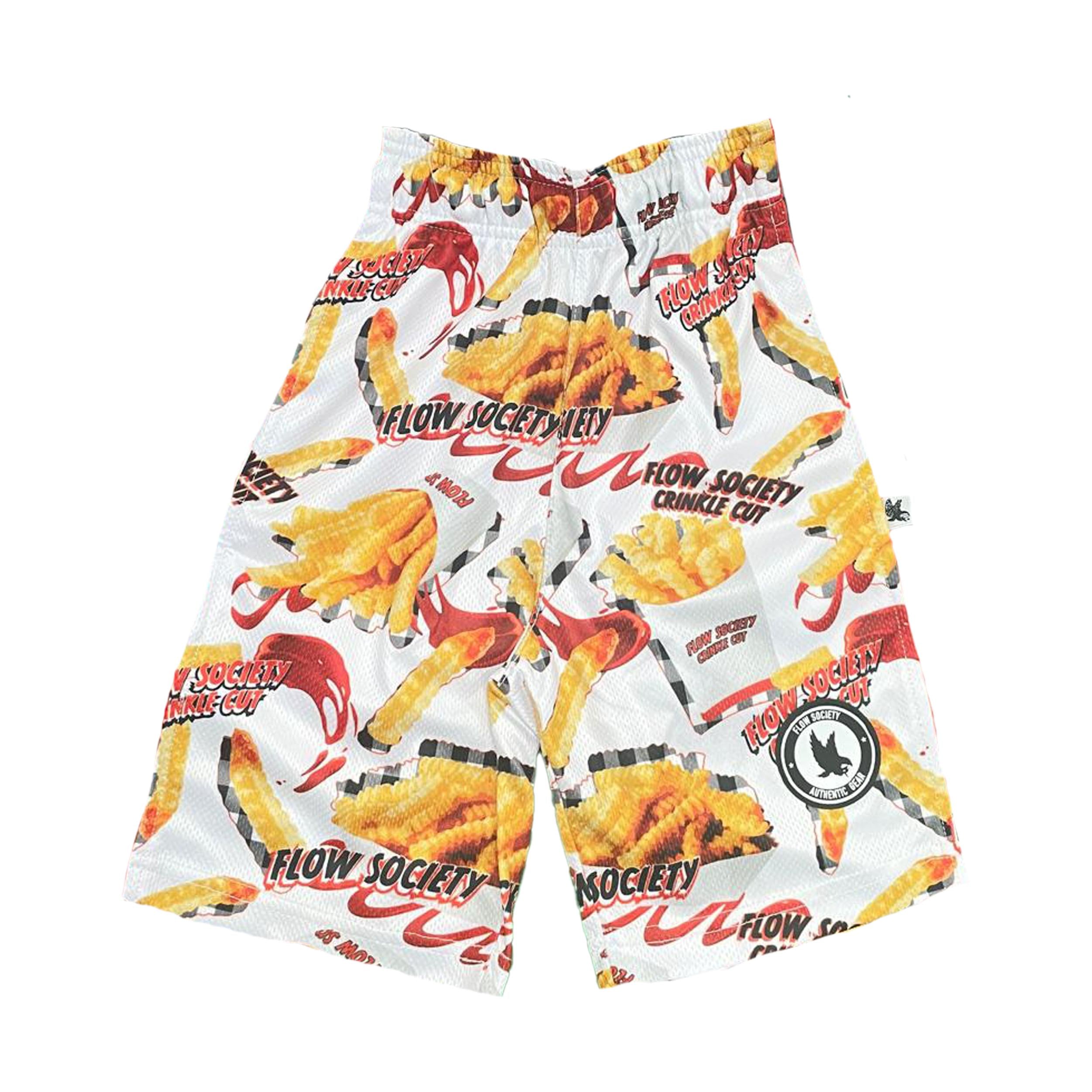 Boys Crinkle Cut Fries Short Sleeve T-Shirt - Soft & Comfortable Kids Tee for Playdates, School & Everyday Wear