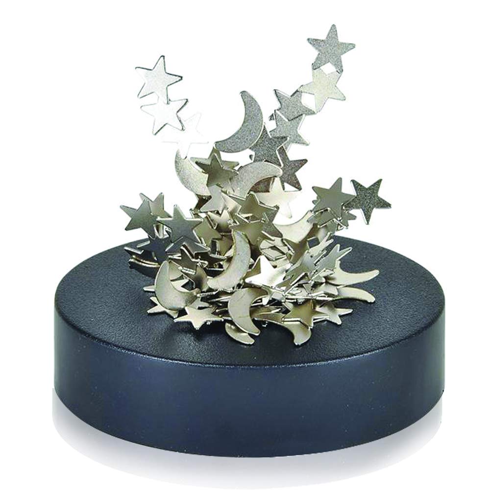 ArtCreativity Magnetic Moons & Stars Sculpture Set (2-Piece) - Stress Relief Fidget Toys for Adults & Kids, Fun Office Desk Decor, Educational STEM Toys - Perfect for Stocking Stuffers, Home Decor & Classroom Learning