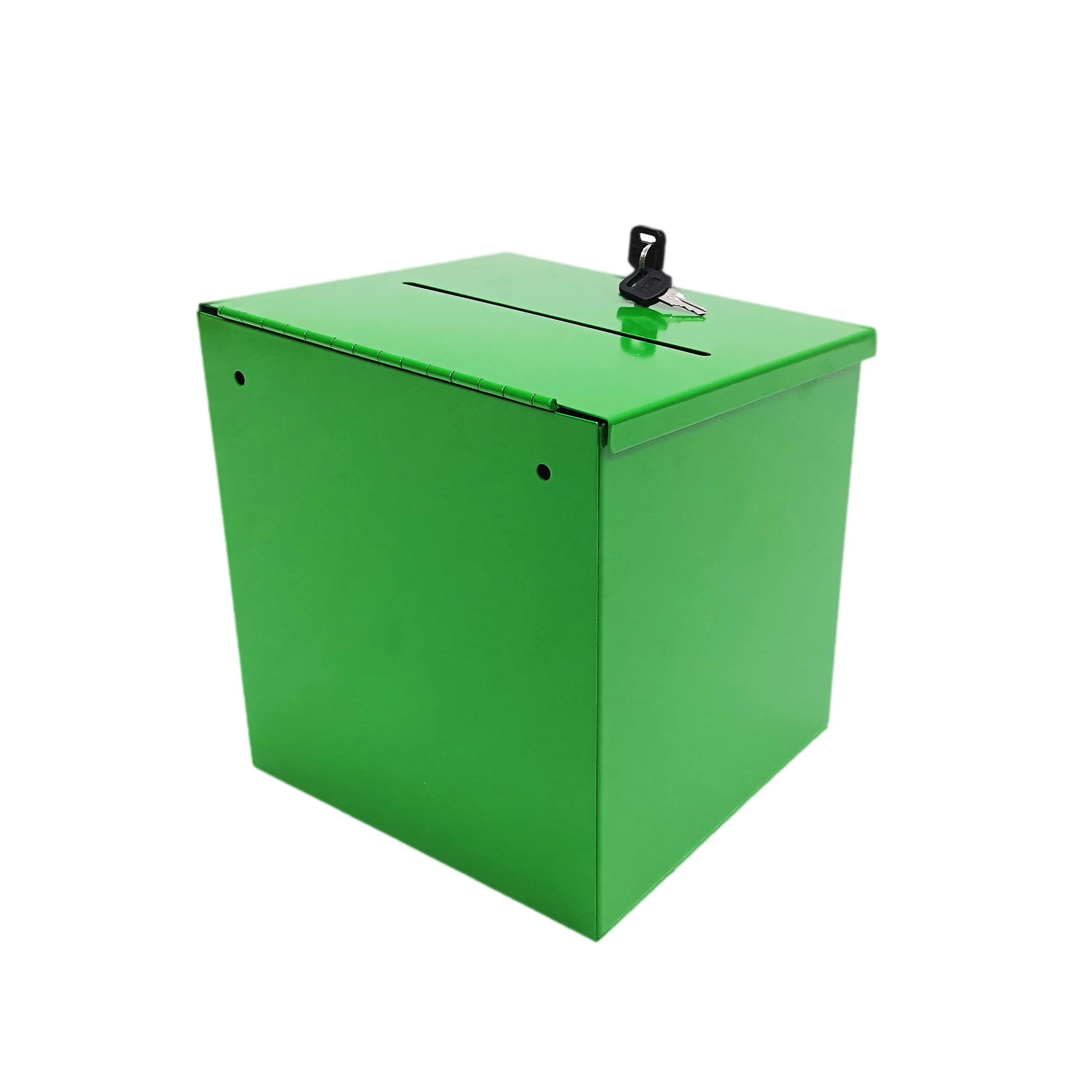 FixtureDisplays® Metal Donation Box - Secure Charity Collection Box for Church, Fundraising & Tithing - 8.6