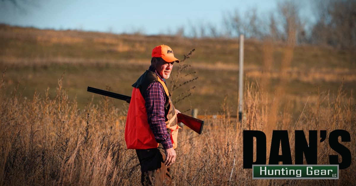 DAN'S Hunting Gear Briarproof Frontloading Game Vest – Thorn-Resistant Small Game Hunting Vest, Made in USA, Brown & Brown/Orange (Sizes S-5XL) – Ideal for Rabbit, Squirrel, and Upland Bird Hunting