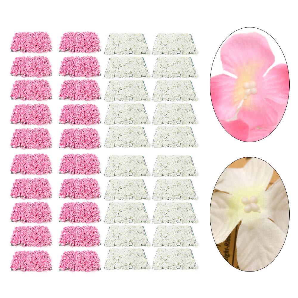 3D Pink Silk Rose Flower Wall Panel - 16x24 Inches Wedding Backdrop, Girls Room & Nursery Decor, Hair Nail Salon Decoration, Zoom Background - DYRABREST Floral Wall Art for Home & Event Decor