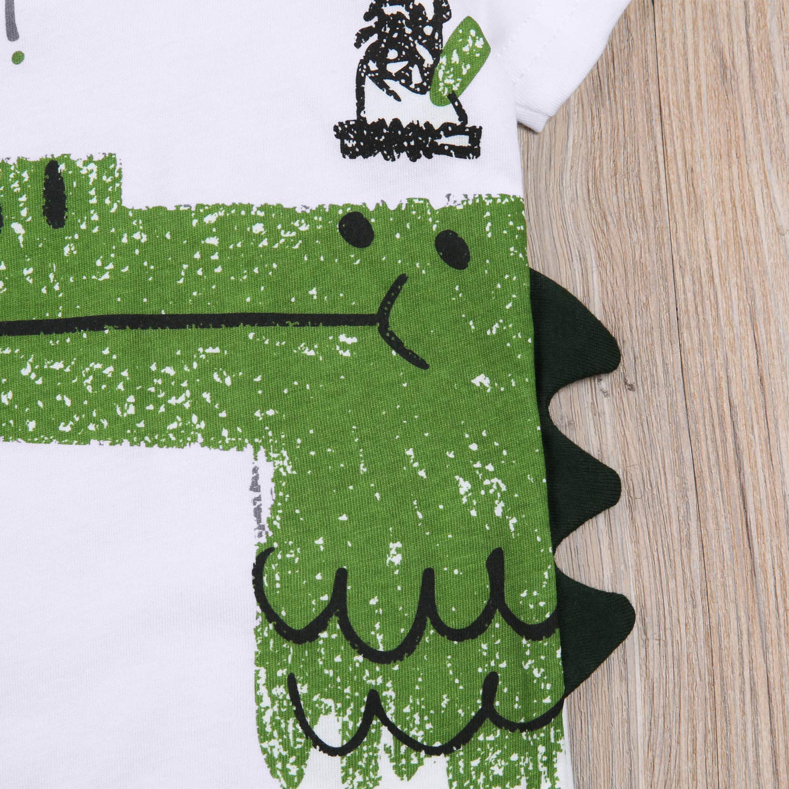 **3D Dinosaur Print Boys' 2-Piece Summer Outfit Set – Toddler Casual Clothes for Playdates & Outdoor Adventures**