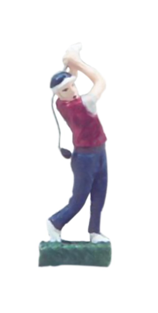 Bonsaiboy Ceramic Golfer Figurine - Handcrafted Home Decor for Golf Lovers | Perfect for Office Desk, Mantel Decor & Golf-Themed Gift