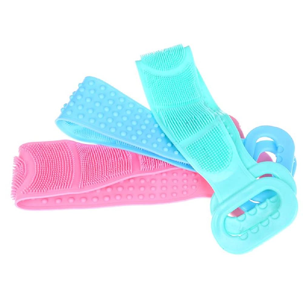 Twiclo Silicone Shower Brush for Exfoliating & Cleansing - Soft Bristle Bath Body Scrubber Brush (1 Pack, Multi-Color) - Perfect for Spa, Back Scrubbing & Dead Skin Removal