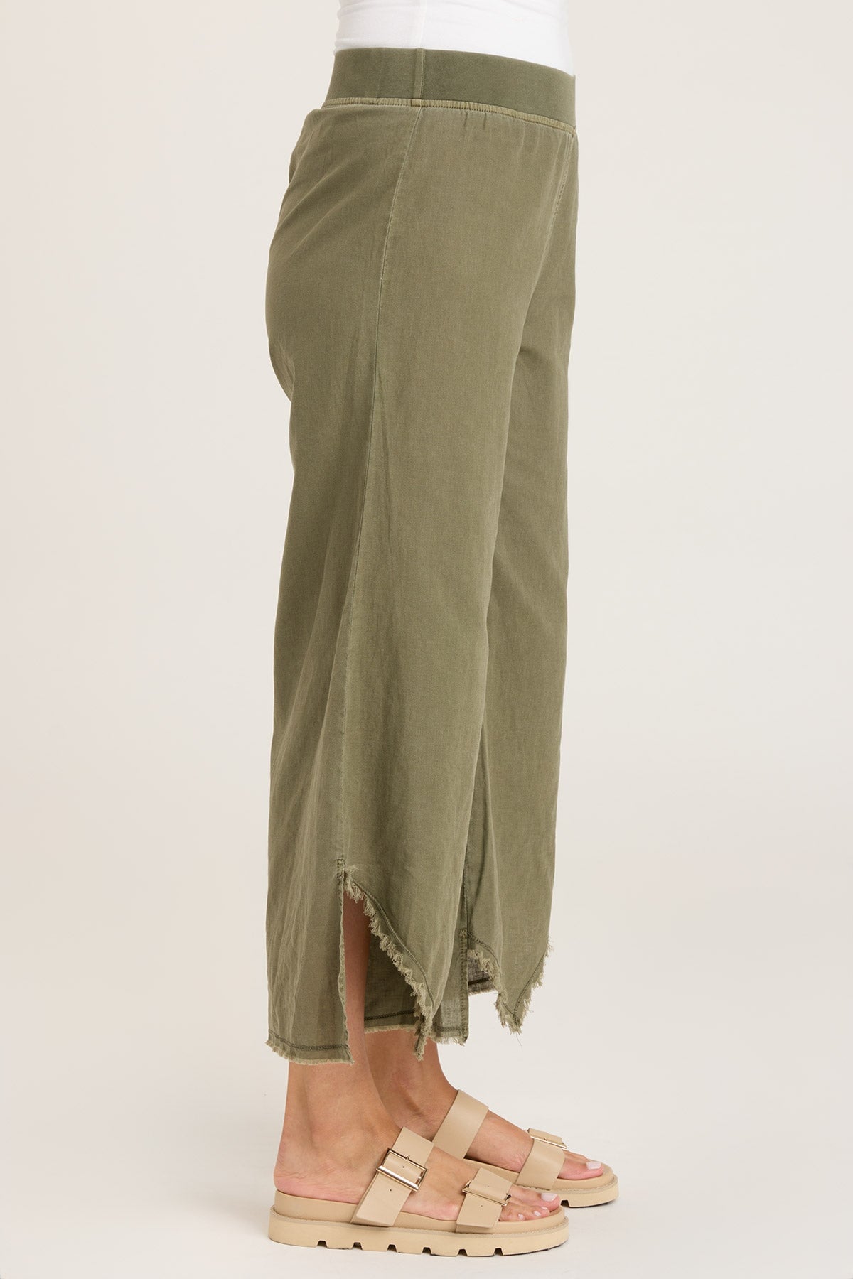 Stylish Asymmetric Wide Leg Pants for Women - High Waisted Flowy Trousers with Side Slits | Perfect for Office, Casual Outfits & Special Occasions