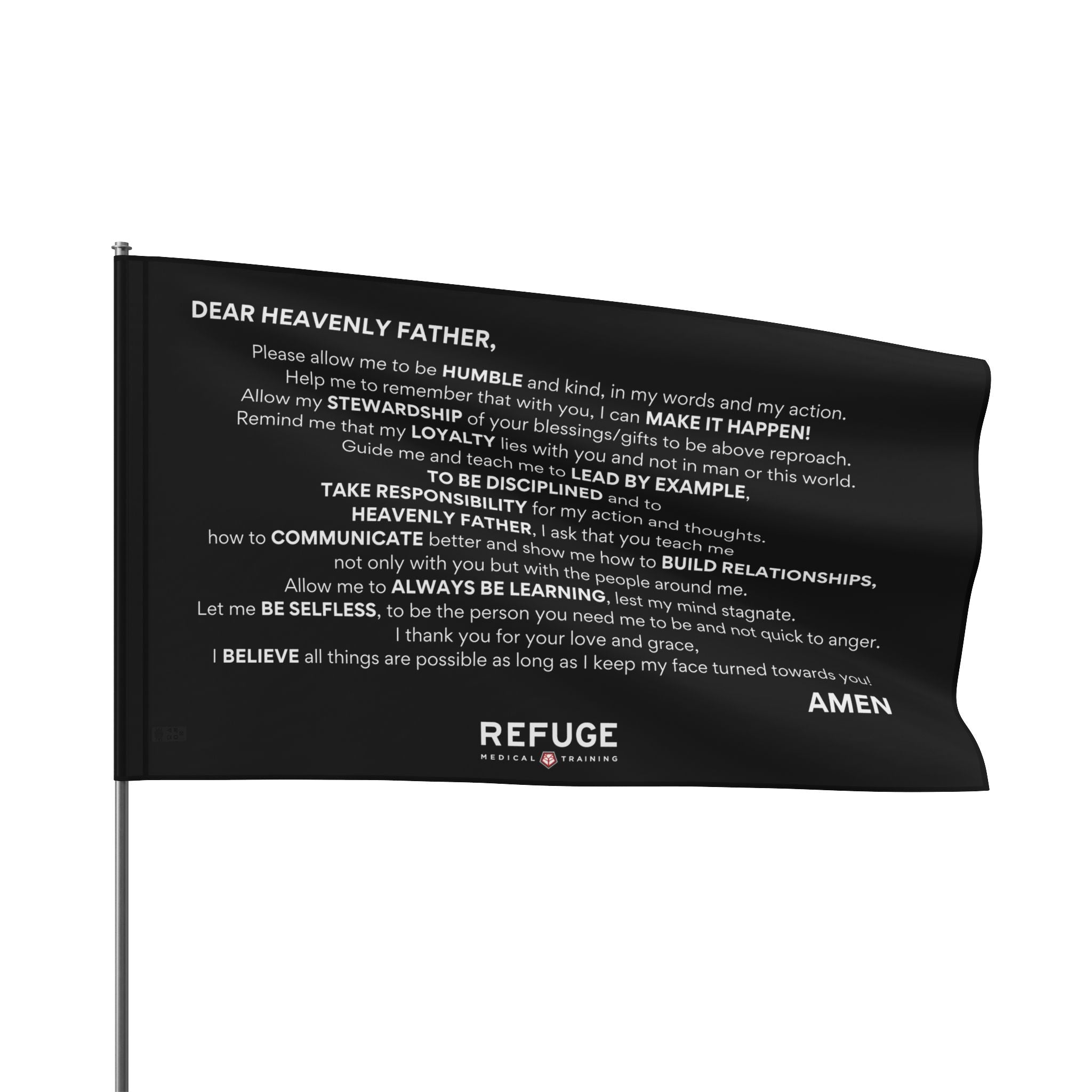 Core Values Prayer Flag - Inspirational Outdoor Decor for Home, Garden & Meditation Spaces | Perfect for Yoga, Mindfulness & Spiritual Practices