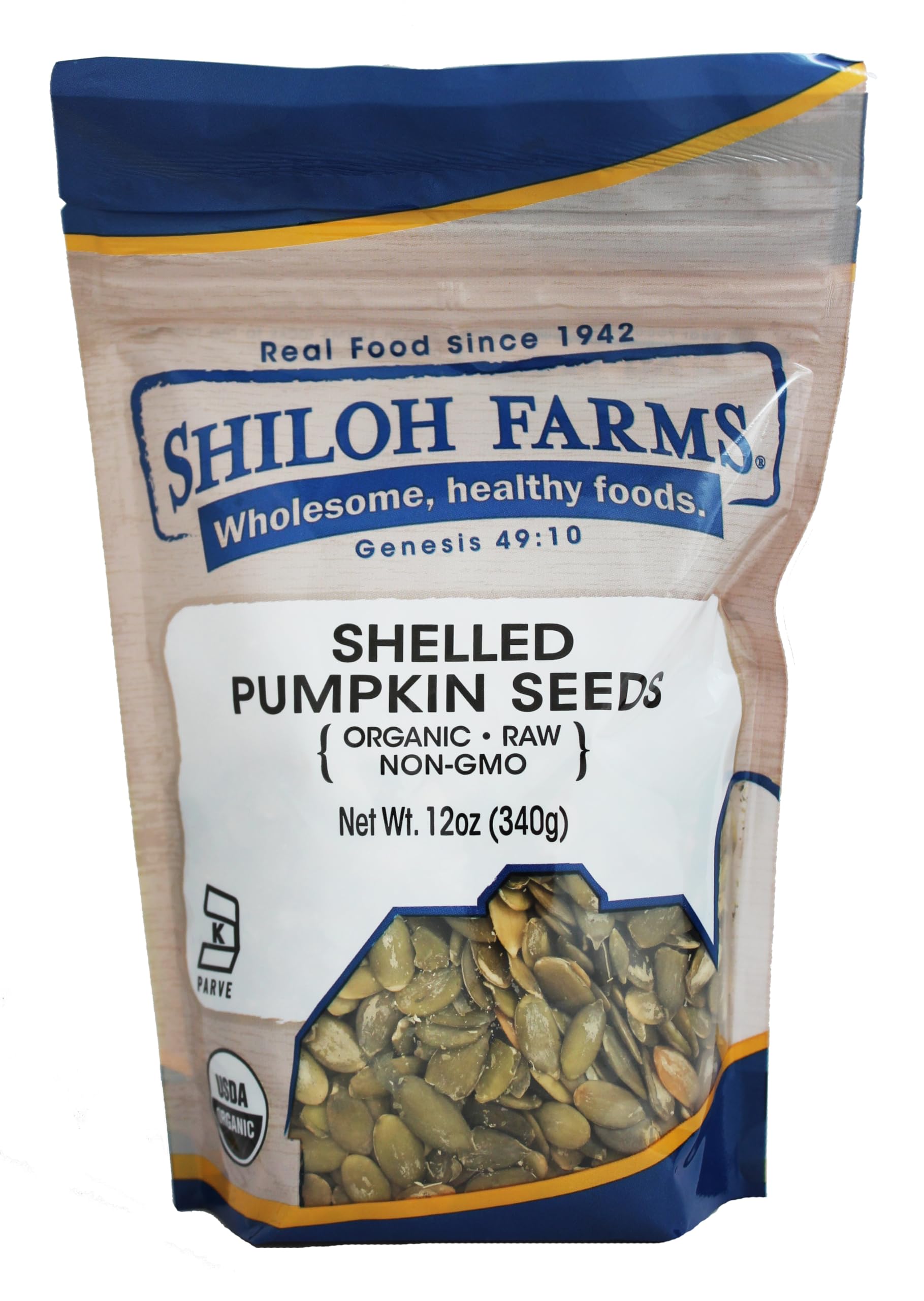 Shiloh Farms Organic Shelled Pumpkin Seeds - 6 Pack (12 Oz Each) | Certified Organic, Nutty & Chewy Snack | Perfect for Salads, Baking, Trail Mix & Healthy Eating