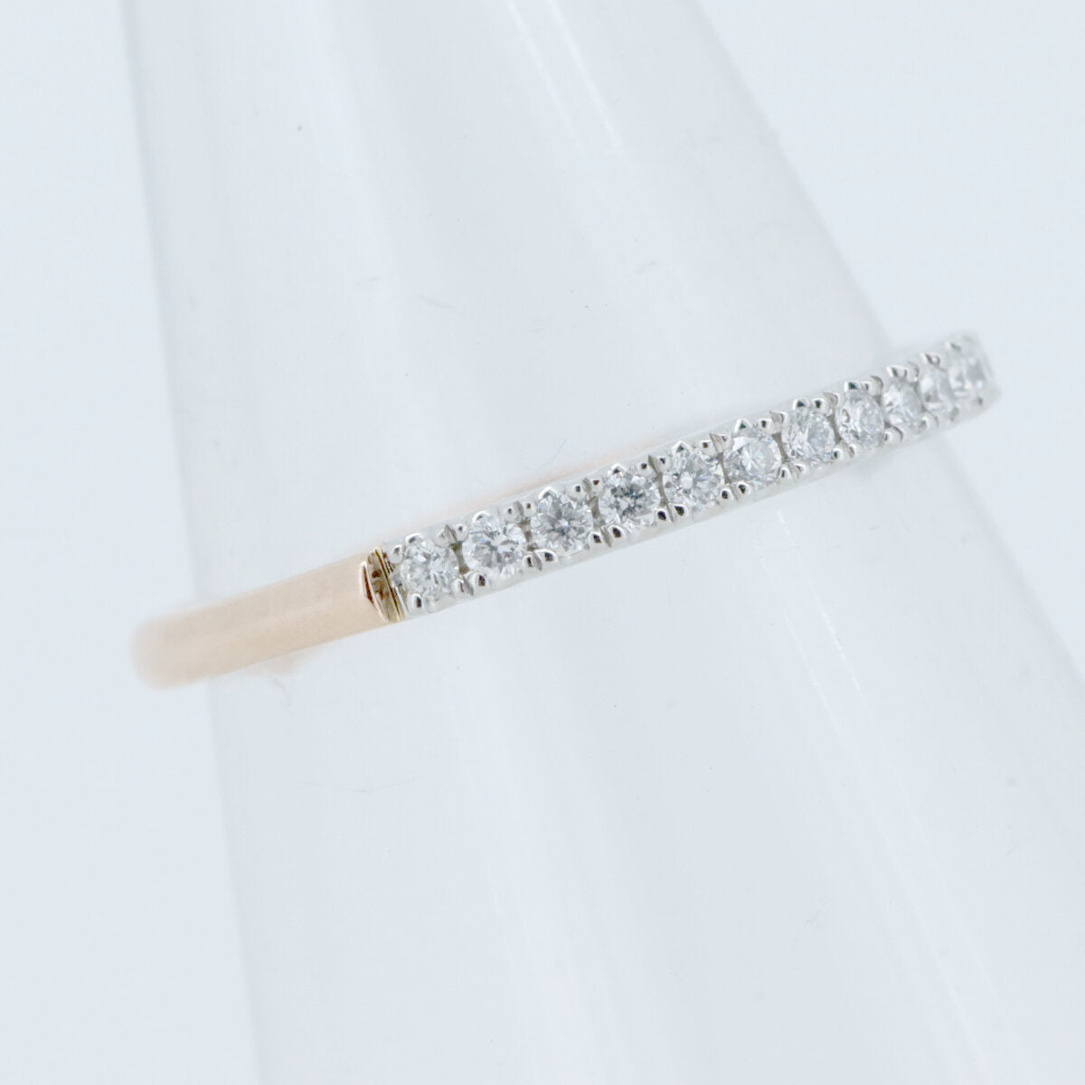 4℃ Half Eternity 18K White Gold (Au750) and Platinum (Pt950) Diamond Ring for Women - Perfect for Engagement, Wedding, Anniversary and Special Occasions