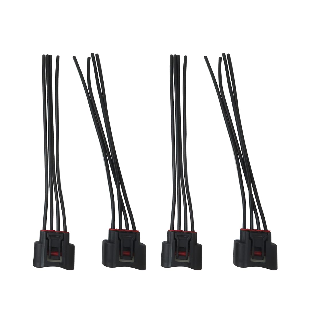 High-Quality 4x Ignition Coil Female Connector Plug Harness Replacement for 2001-2017 Toyota Sienna 3.5L - Compatible with 90919-02244, 90080-19015, 90919-02239, 90980-11885, 2AZFE, 1ZZFE - Perfect for Engine Tune-Ups & Performance Upgrades