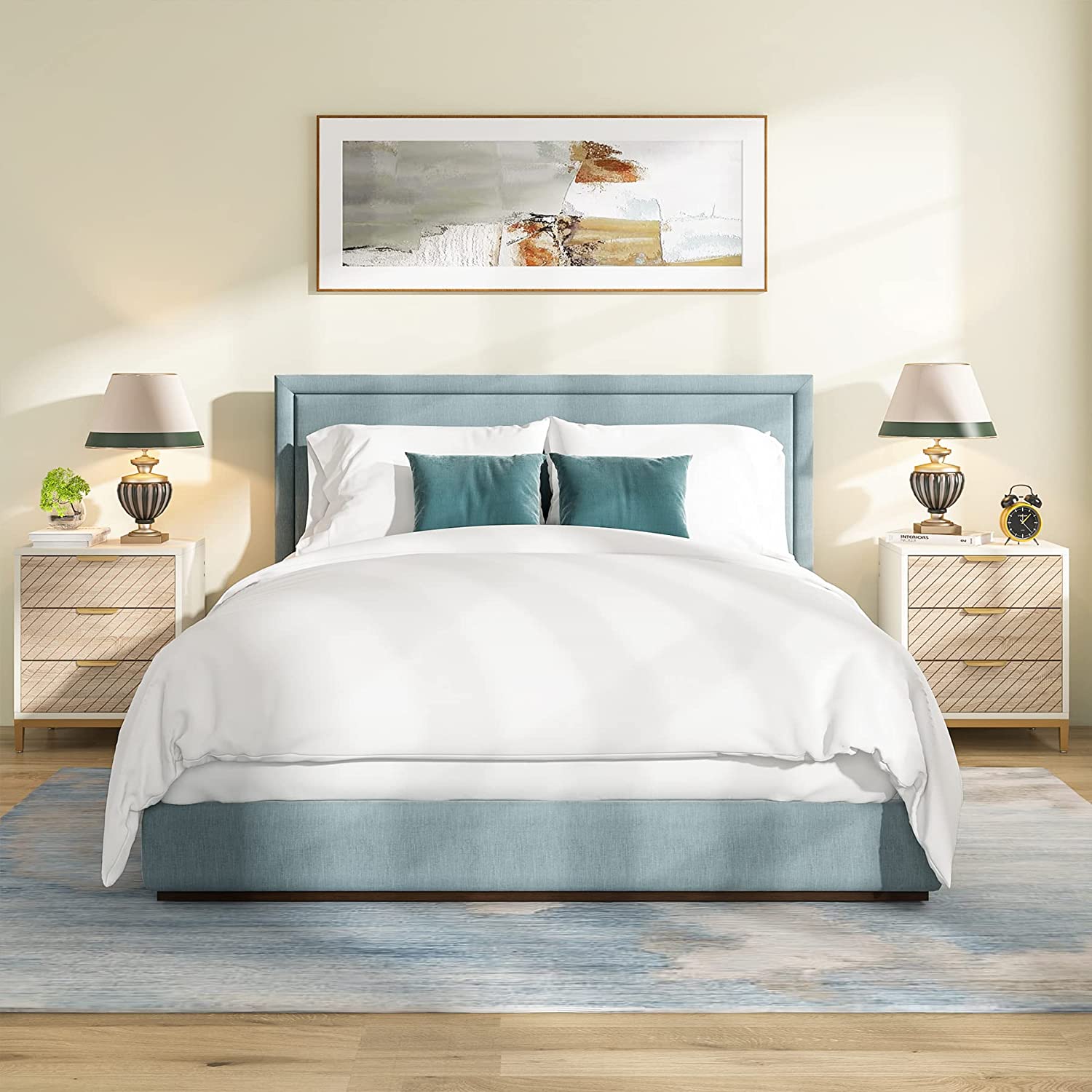 3 Drawer Nightstand - Modern Bedside End Table with Storage for Bedroom, Living Room & Guest Room - Compact Night Stand with Smooth Gliding Drawers for Easy Organization