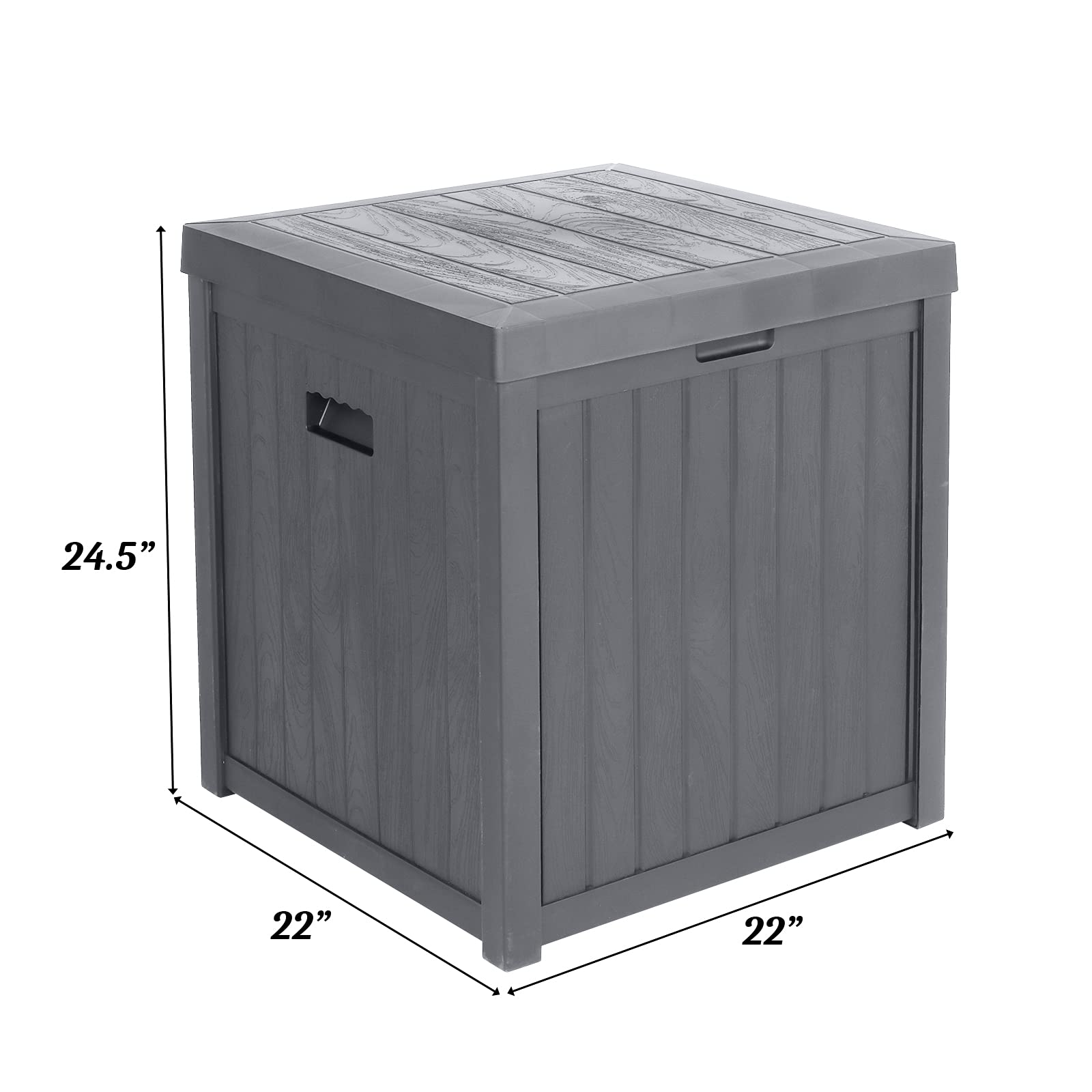 VINGLI 51 Gallon Medium Deck Box - Waterproof Resin Storage Container for Patio Furniture, Garden Tools & Outdoor Gear - Lockable Design for Patio, Pool, Yard, Balcony & Porch Organization (Grey) - Perfect for Storing Cushions, Pool Toys & Seasonal Items