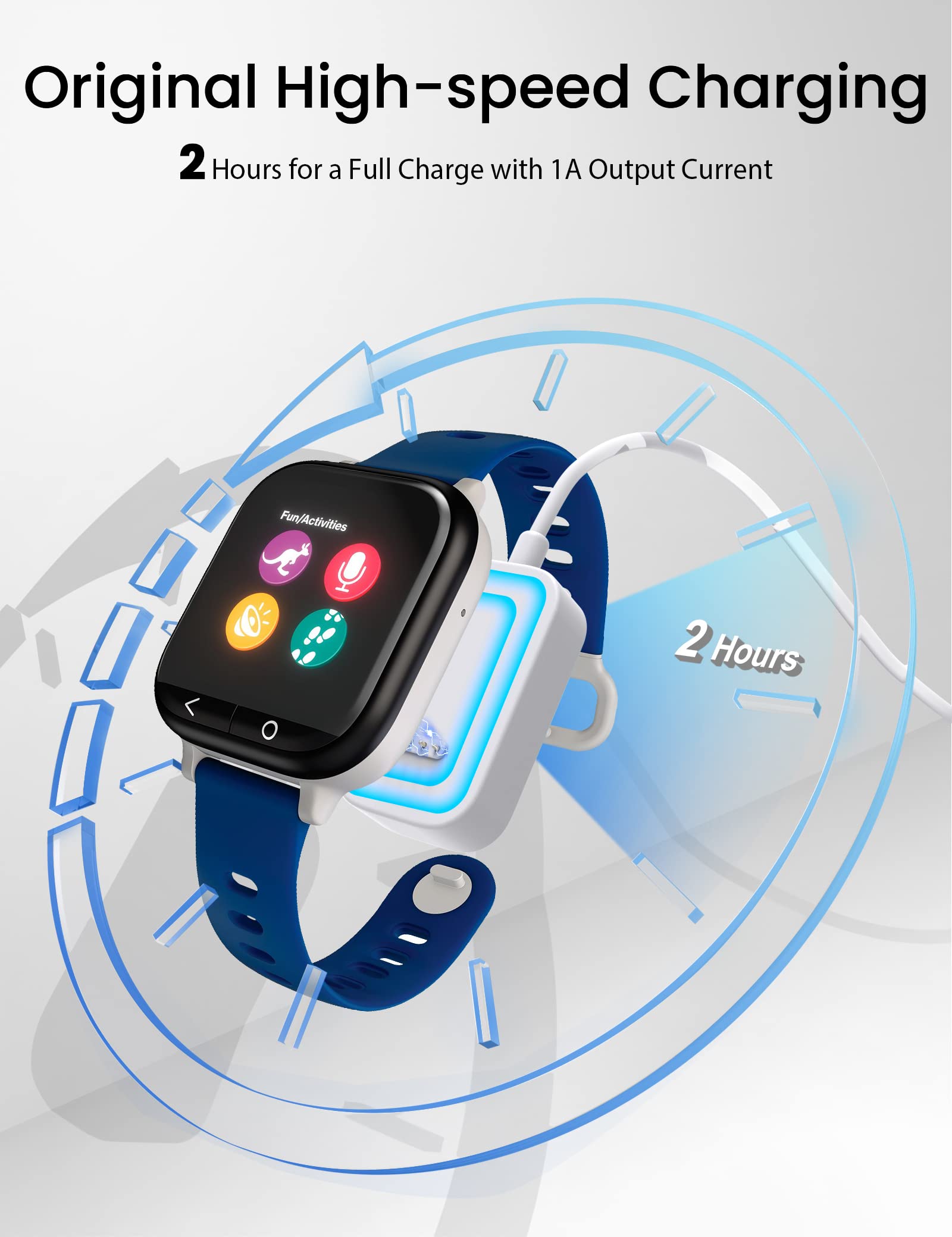 Sinoacc Magnetic Wireless Charger for Gizmo Watch 3/2/1 - 3.3ft USB Charging Cable Dock | Kids Smartwatch Accessories | Perfect for Home, School & Travel Charging