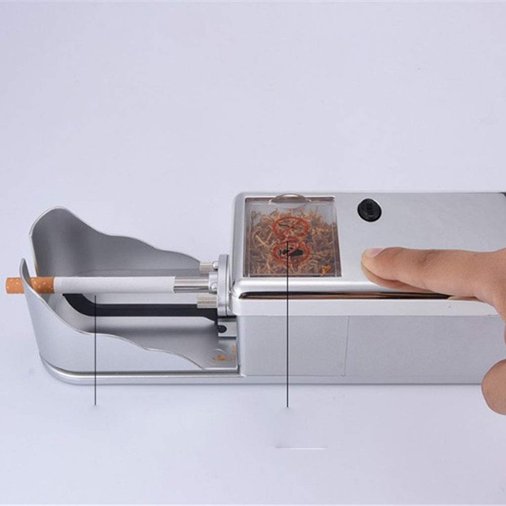 Electric Automatic Cigarette Rolling Machine - Stainless Steel DIY Tobacco Injector for Handmade Cigarettes | Perfect for Home Use, Travel & Smoking Enthusiasts