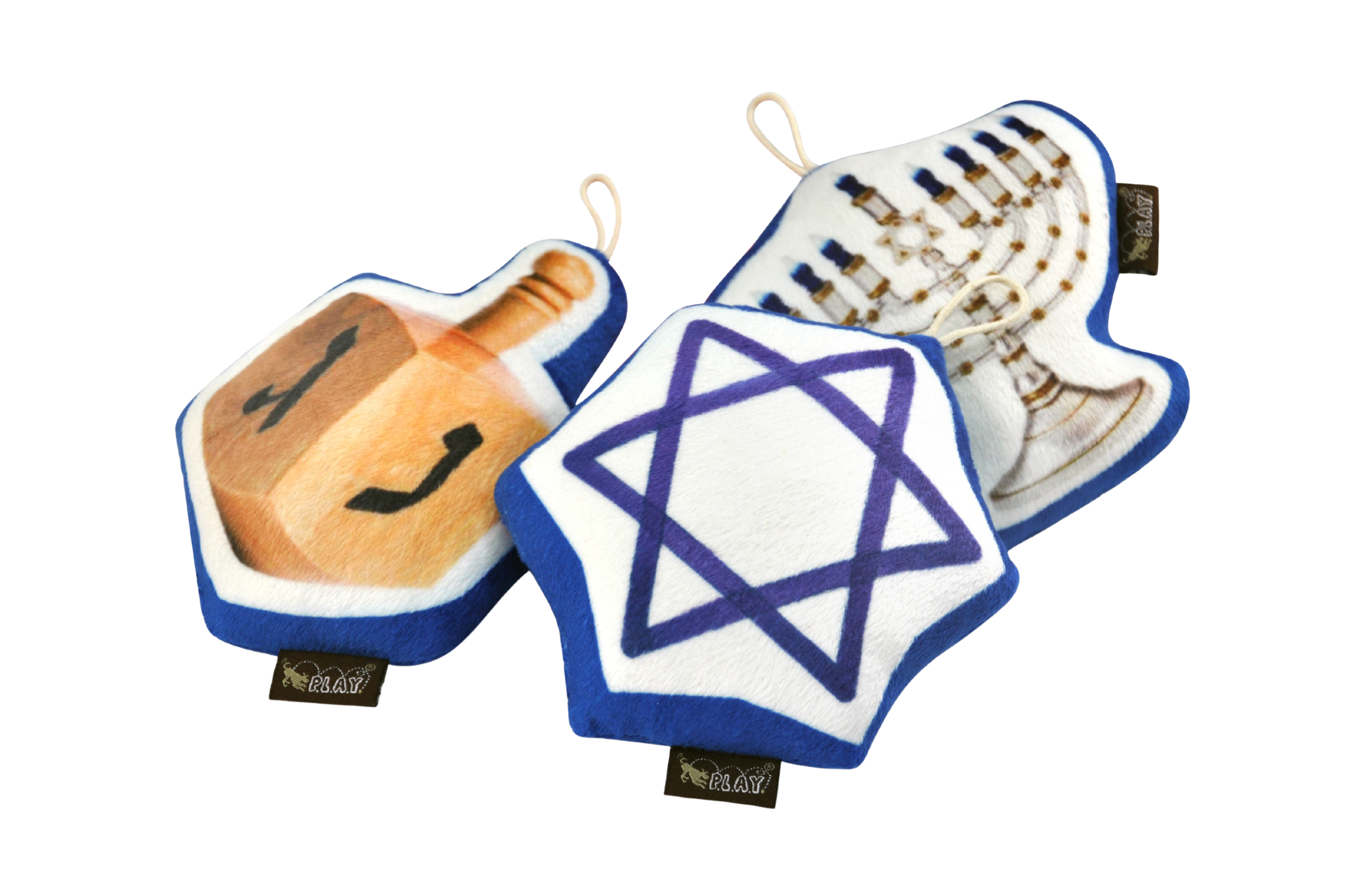 Hanukkah Plush Toys Set - Star of David, Dreidel & Menorah | Soft Hanukkah Gifts for Kids & Jewish Holiday Decor | Perfect for Hanukkah Celebrations, Children's Gifts & Holiday Home Decorations