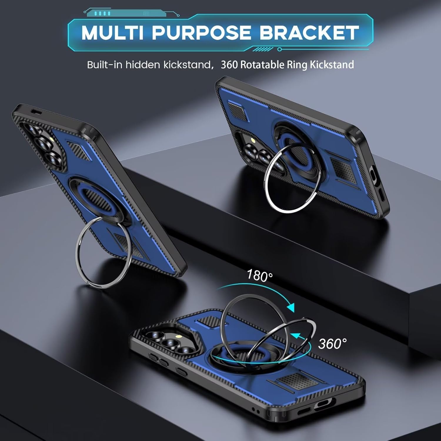 Samsung Galaxy S24/S25 Plus Slim Thin Hard Case with Stand - Protective Cover for Everyday Use, Travel & Work