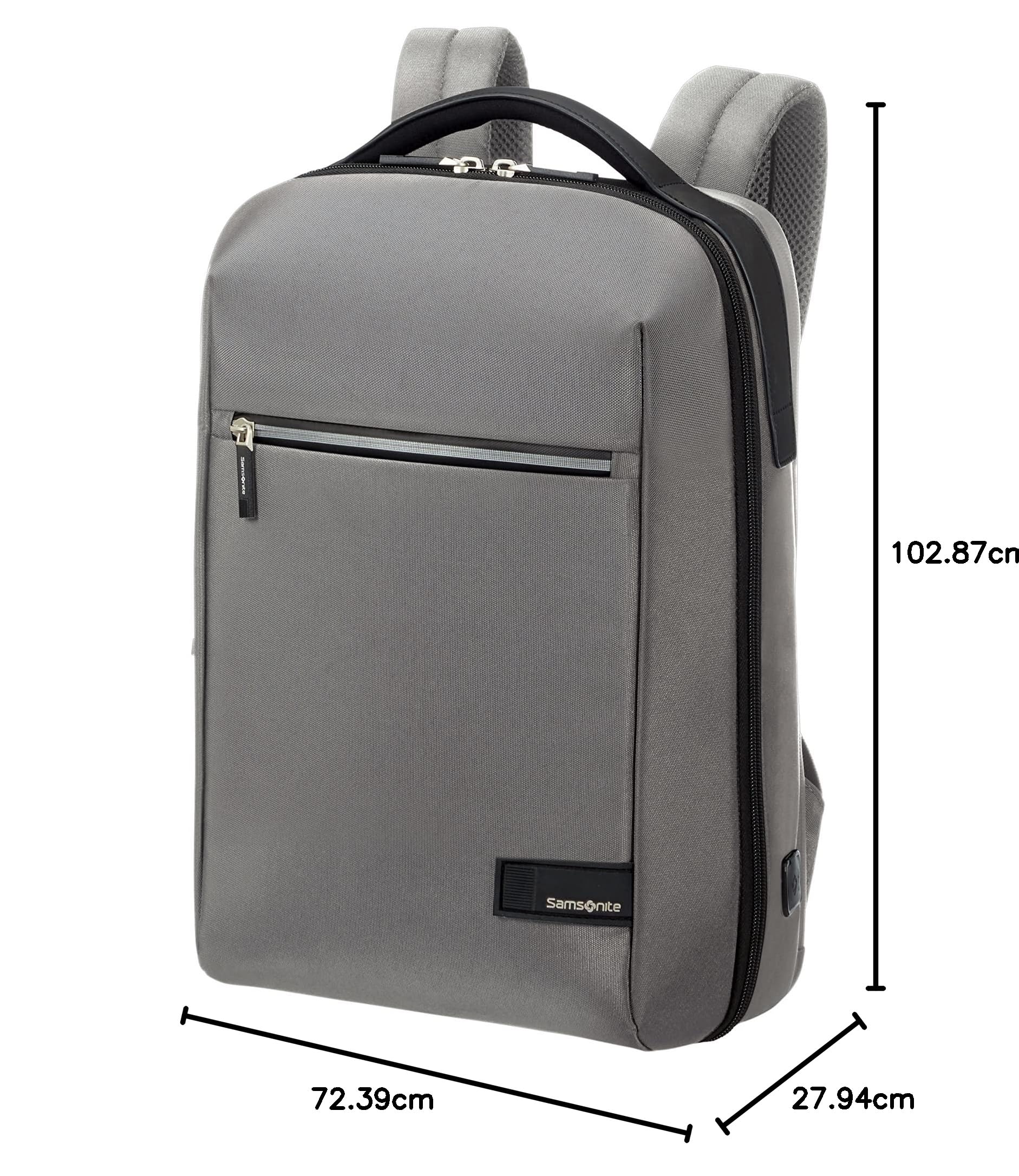 Samsonite Litepoint Backpack - Lightweight Laptop Backpack for Men & Women, Grey, Standard Size - Perfect for Travel, Work & School