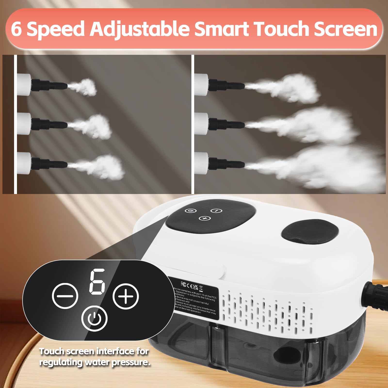 Handheld Steamshot Cleaner with Smart Touch Screen - 1100ML High Pressure Steamer for Home, Car & Kitchen Cleaning | Portable Steam Cleaner for Bathroom, Shower & Household Surfaces | Perfect for Deep Cleaning Grout, Tiles, Upholstery & Hard-to-Reach Areas