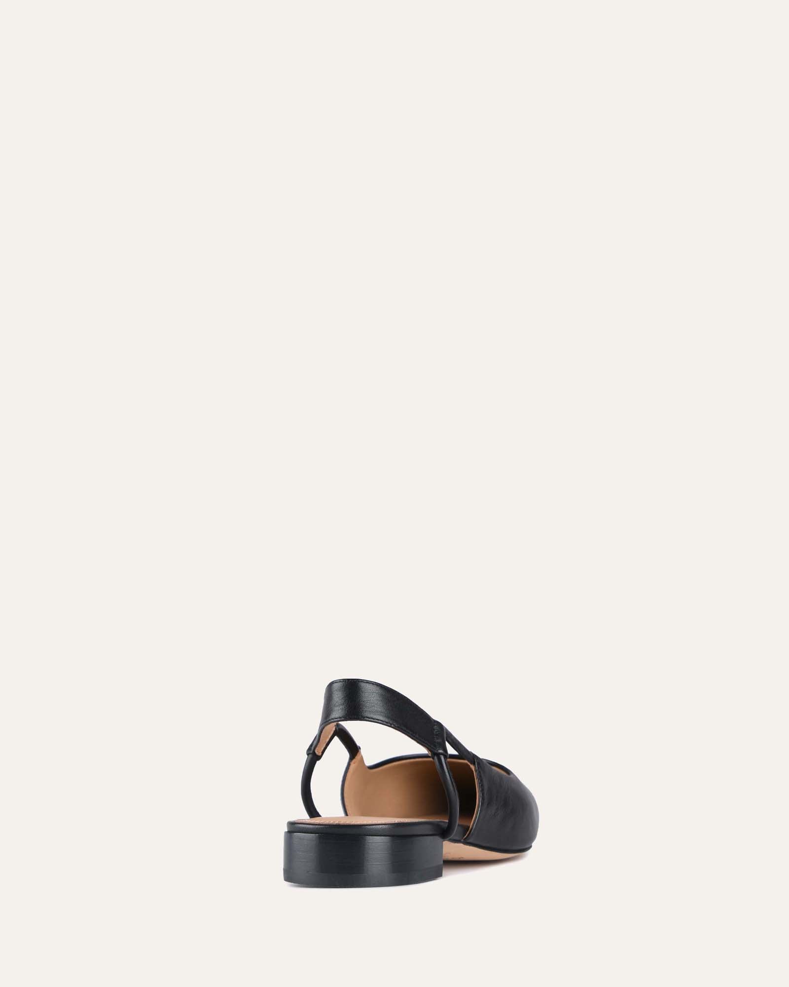 Larissa Black Leather Flats - Comfortable Women's Dress Shoes for Office, Wedding & Formal Occasions