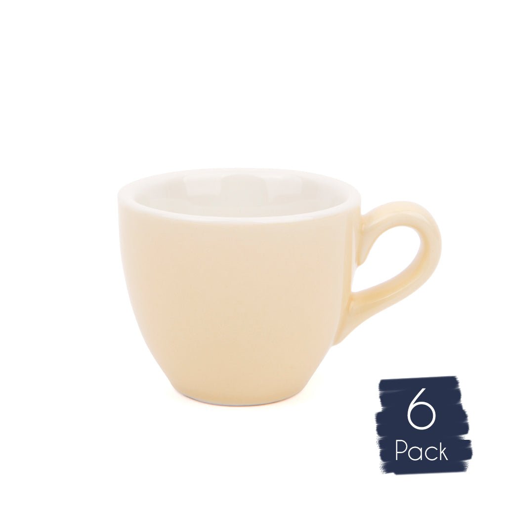 Premium 75ml Espresso Cups Set of 6 - Barista-Grade Porcelain Coffee Cups for Espresso, Cappuccino & Latte - Perfect for Home Cafes, Coffee Shops & Gifts