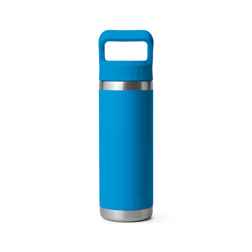Hydro Flask 18oz Rambler Vacuum Insulated Stainless Steel Water Bottle with Straw - Big Wave Blue - Keeps Drinks Cold for 24 Hours, Hot for 12 Hours - Perfect for Hiking, Gym, Work & Outdoor Adventures