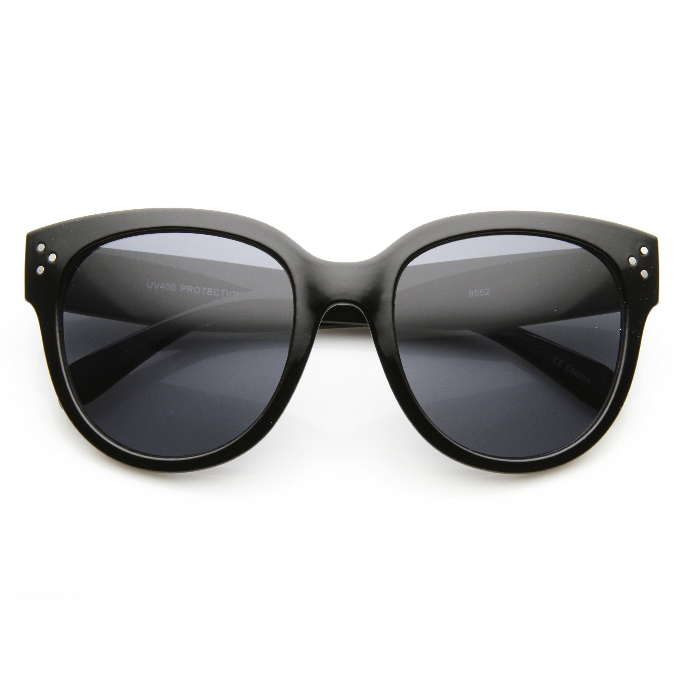 Stylish Oversized Horn-Rimmed Sunglasses for Women - Large Frame UV Protection - Perfect for Beach, Driving & Outdoor Fashion Accessories
