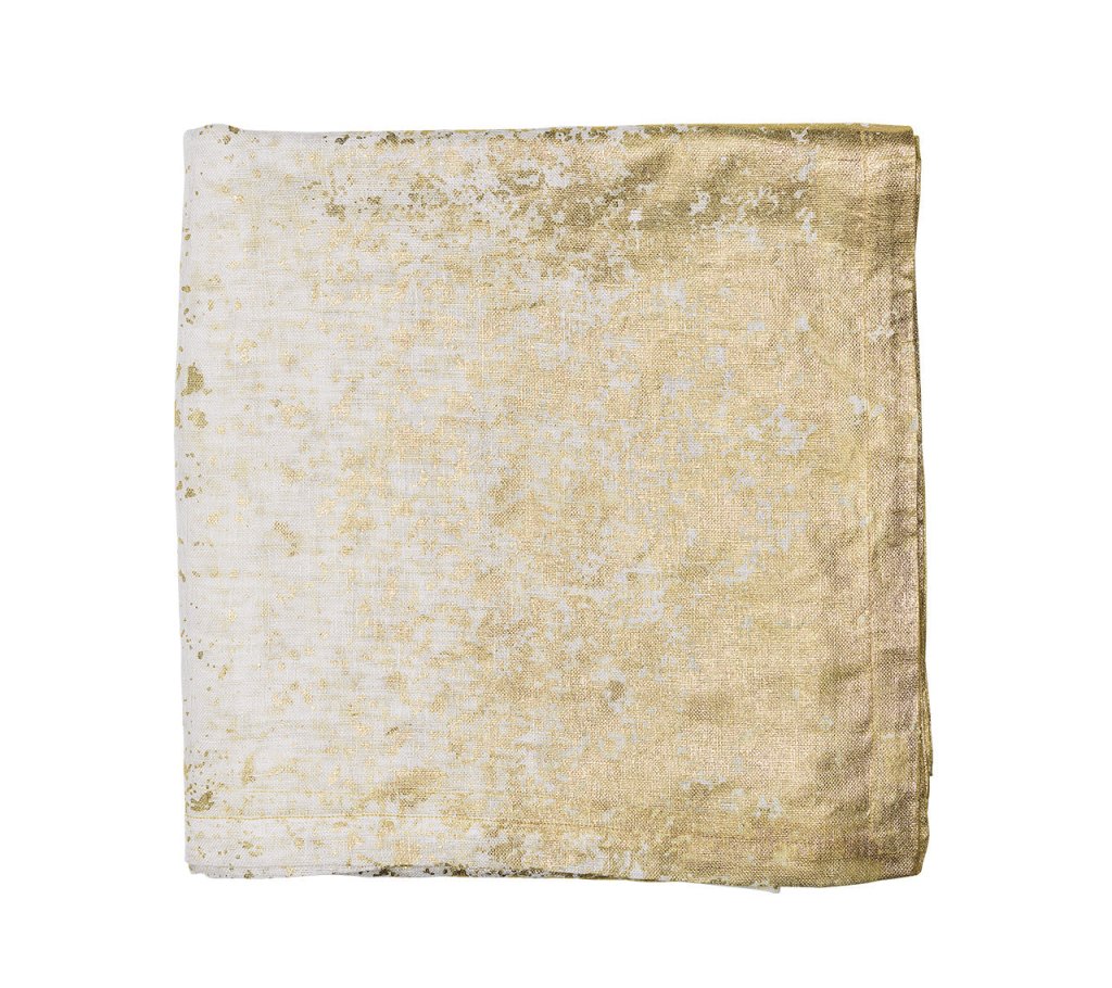 Premium Metallic Gold & White Metafoil Tablecloth - Elegant Party Decor for Weddings, Birthdays & Holiday Celebrations