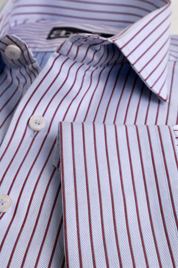 Blue Harmony Multi Stripes Formal Shirt for Men | Elegant Business & Office Wear | Perfect for Weddings, Interviews & Professional Events
