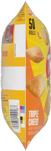 Totino's Triple Cheese Pizza Rolls - Frozen Snacks (50 Count, 24.8 oz) | Perfect for Parties, Game Nights & Quick Meals