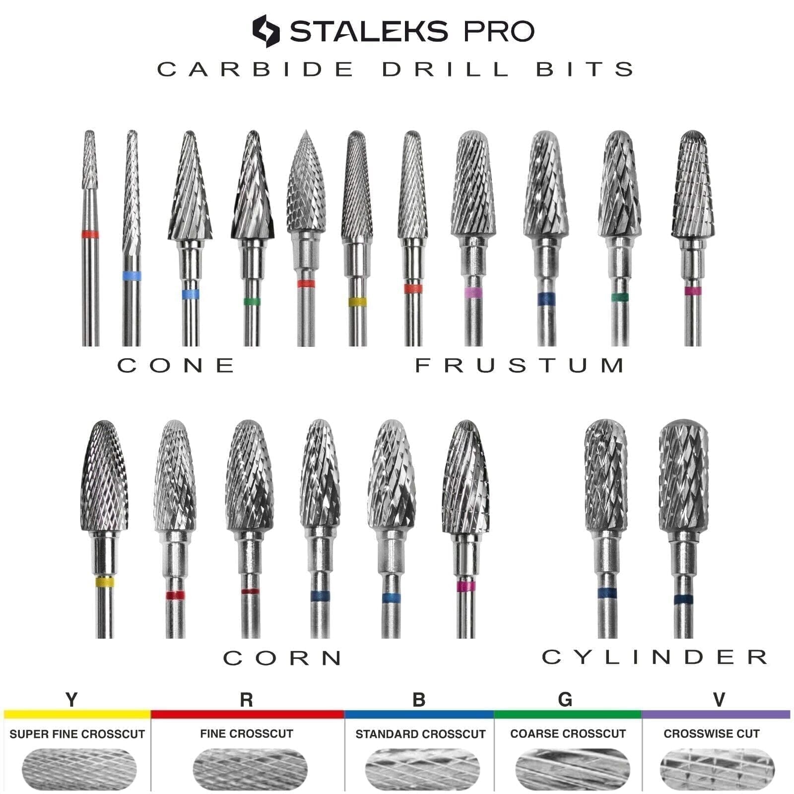 Staleks Blue Carbide Nail Drill Bit 6mm - Professional Manicure & Pedicure Tool for Salon & Home Use