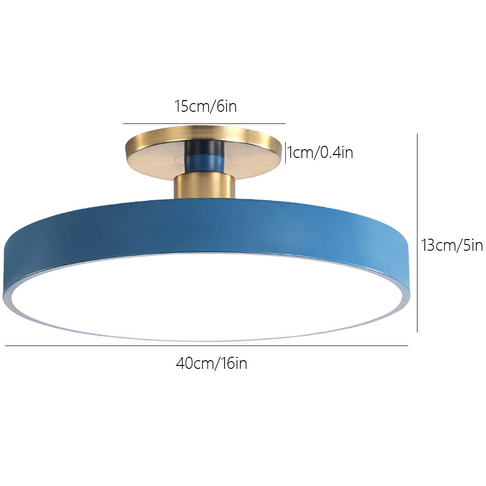 Nordic LED Ceiling Light - Modern Round Flush Mount Lighting Fixture with Remote Control, Ultra Thin Design for Bedroom, Living Room, Kitchen & Office | Energy Efficient Dimmable Ambient Lighting