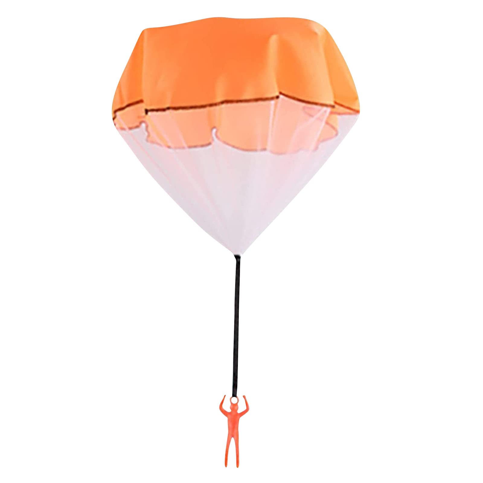 Tangle-Free Parachute Toy for Kids - Hand-Throwing Flying Parachute Figures, No Battery or Assembly Needed - Fun Outdoor Activity Gift for Boys & Girls (Orange) - Perfect for Backyard Play, Birthday Parties & Outdoor Games